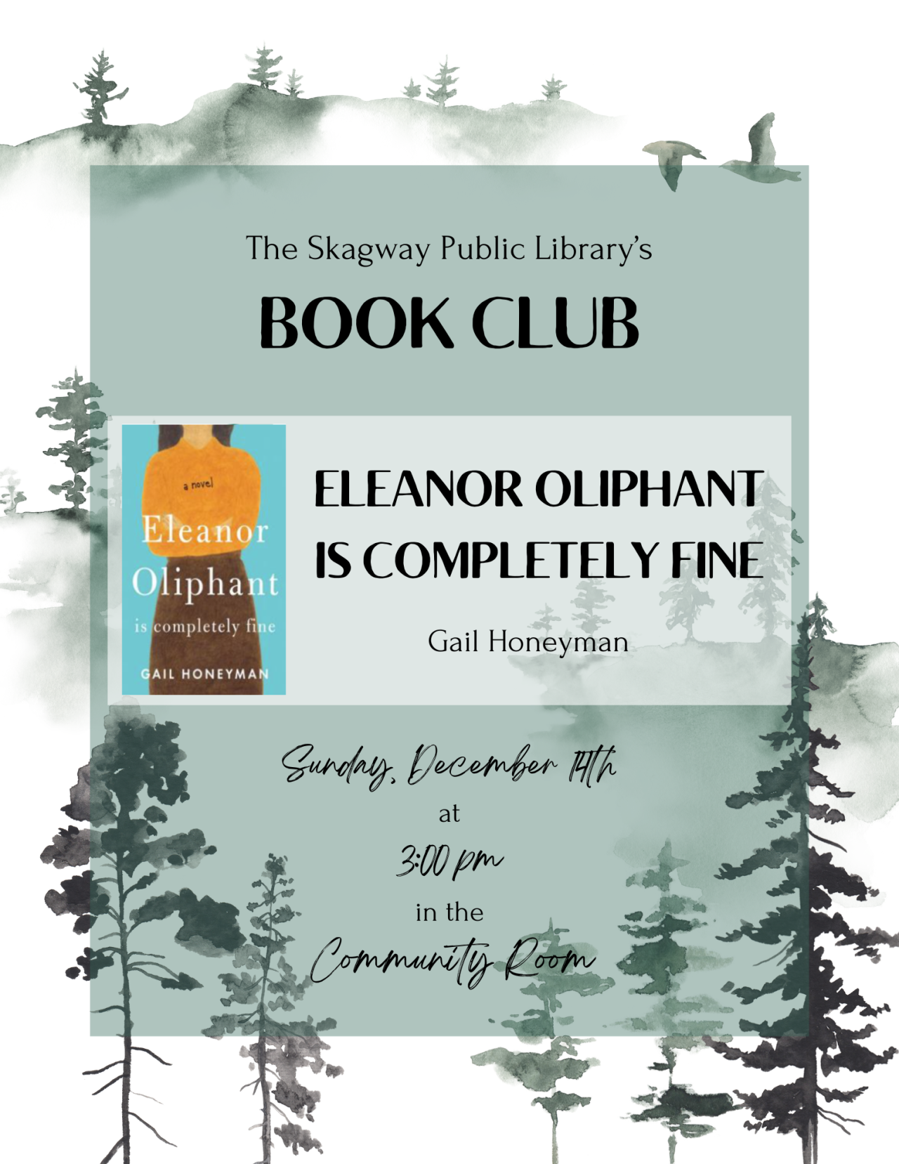 Book Club “Eleanor Oliphant is Completely Fine” by Gail Honeyman